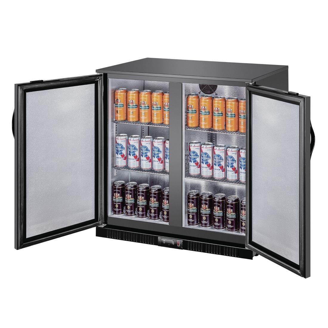 Polar G-series 850mm Double Door Back Bar Cooler Solid Door 198 Ltr