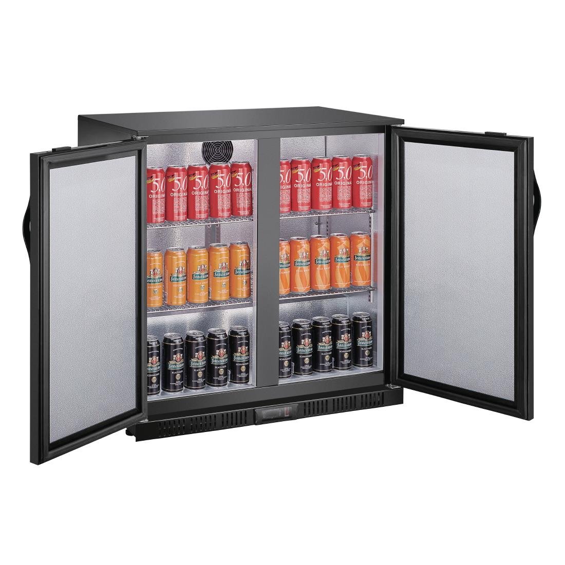 Polar G-series 850mm Double Door Back Bar Cooler Solid Door 198 Ltr