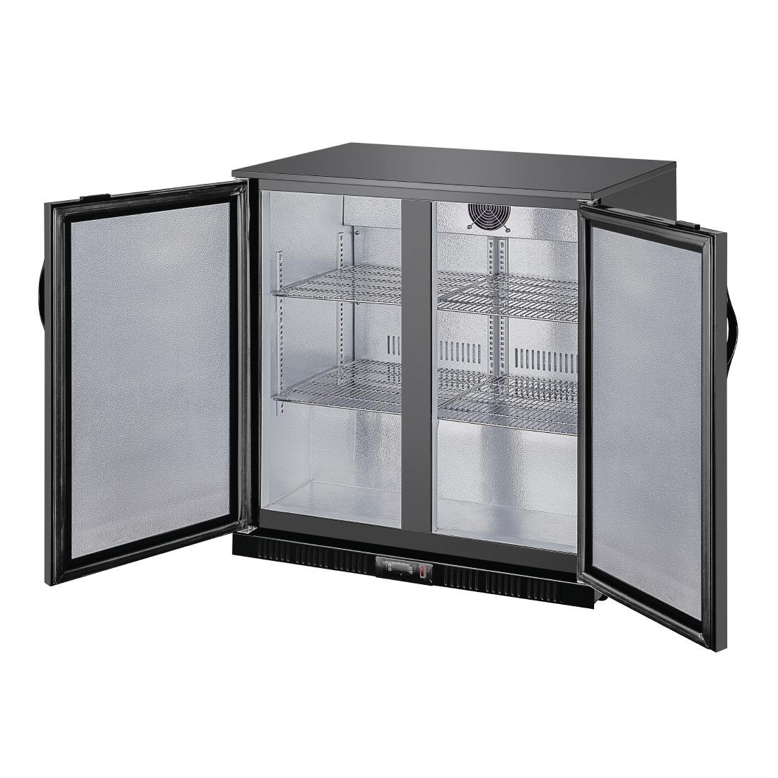 Polar G-series 850mm Double Door Back Bar Cooler Solid Door 198 Ltr