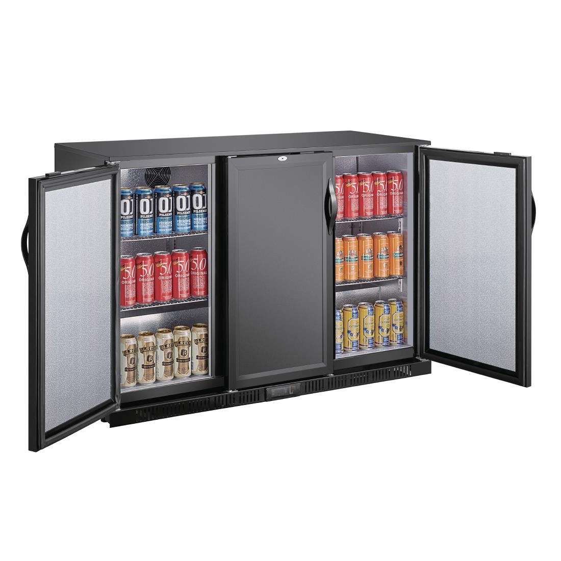 Polar G-series 850mm Triple Door Back Bar Cooler Solid Door 320 Ltr