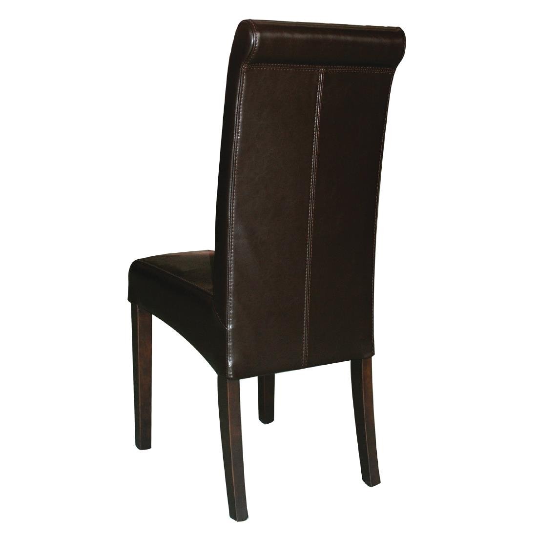 Bolero Curved Back Leather Chairs (Pack of 2)