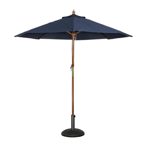 Bolero Round Outdoor Umbrella 2.5m Diameter Navy Blue