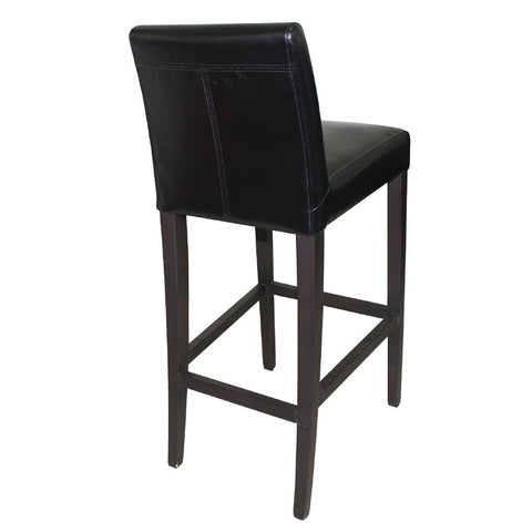 Bolero Black Faux Leather Wooden Bar Stool