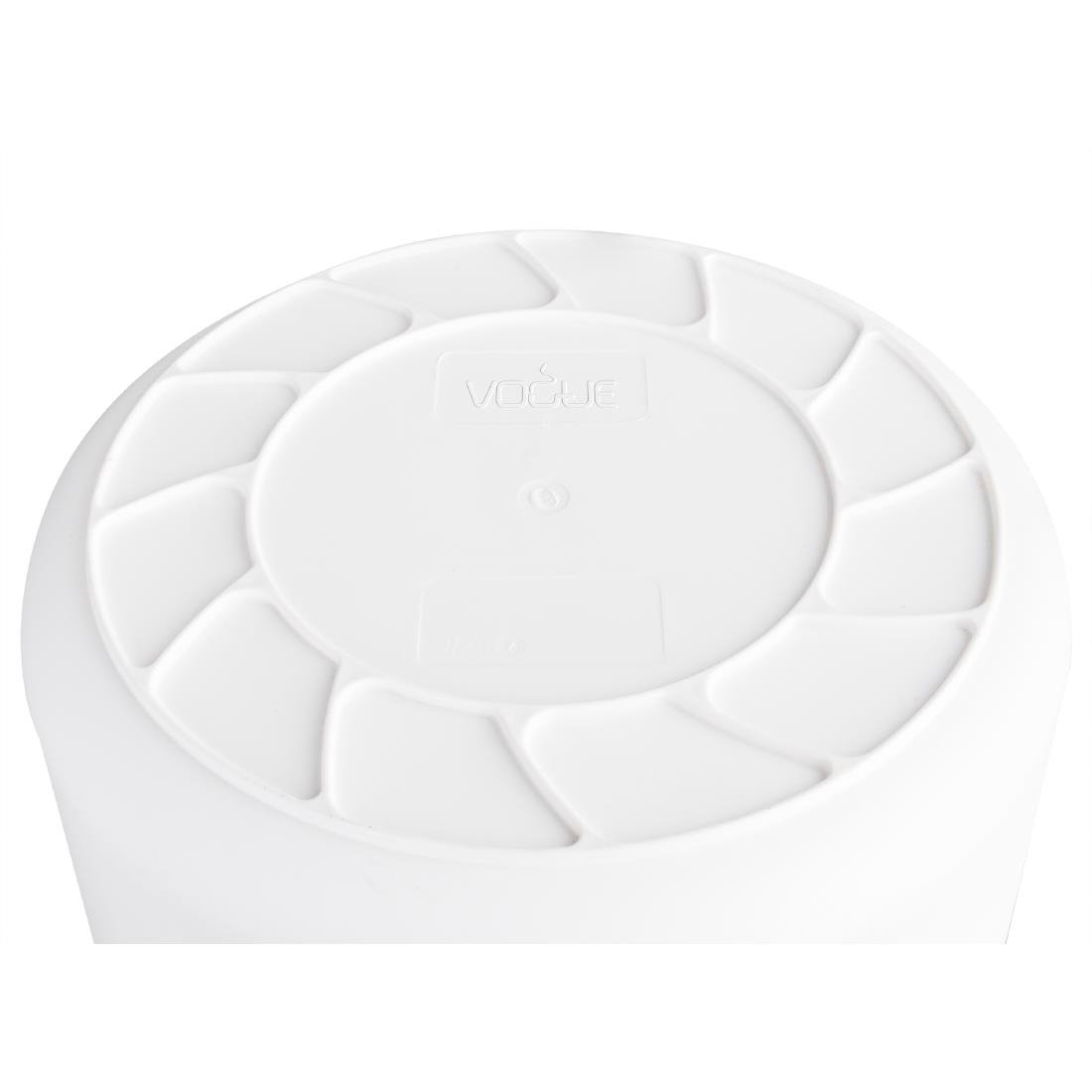 Vogue Polypropylene Round Container Bin White 38Ltr