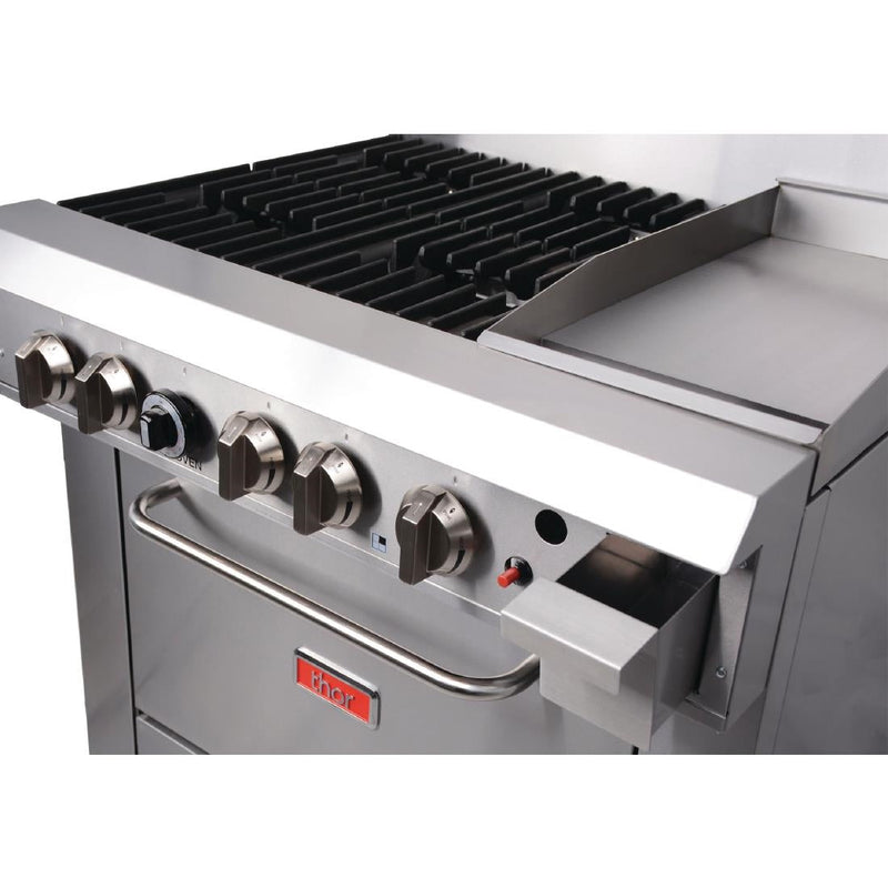 Thor 4 Burner Propane Gas Oven Range with Griddle Plate