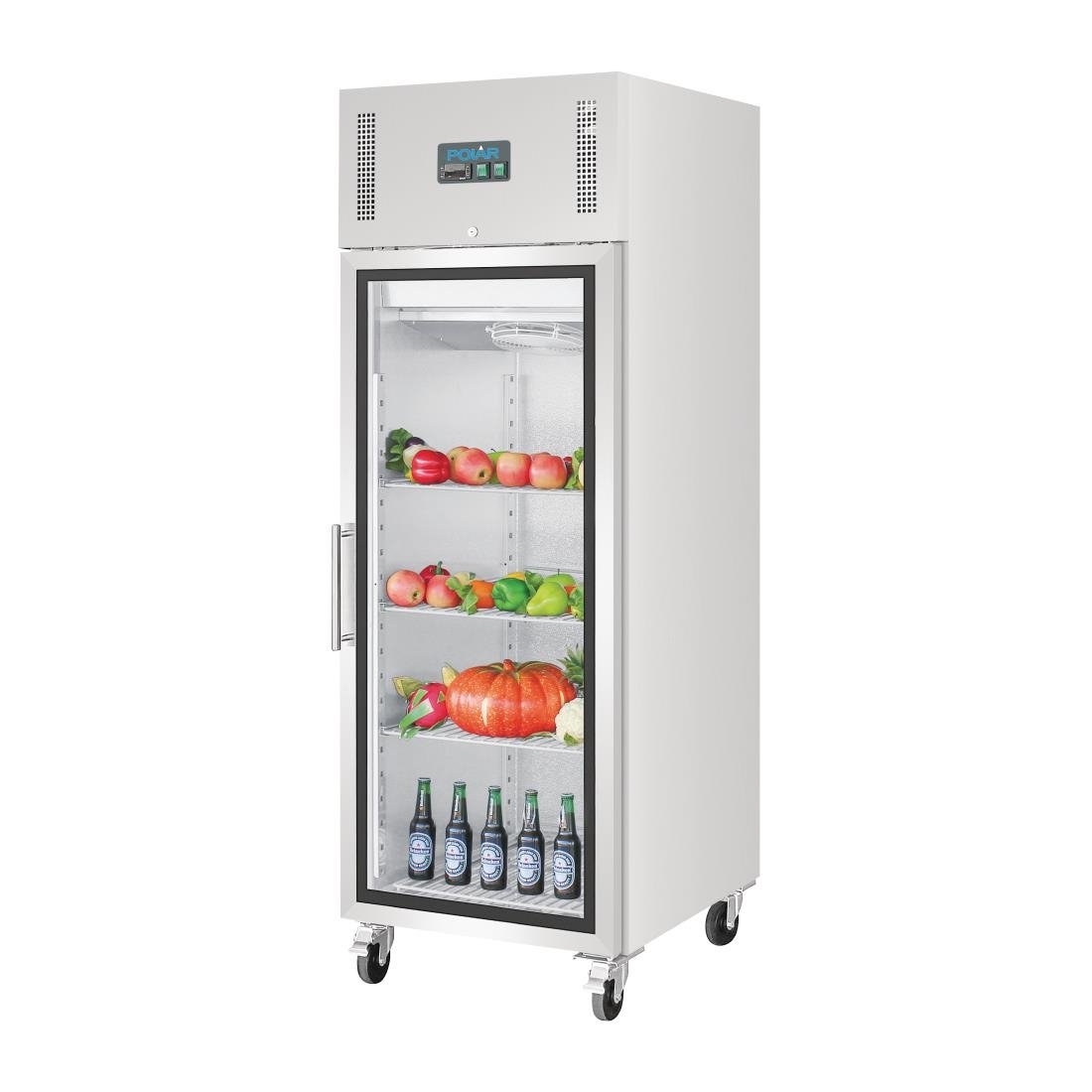 Polar G-Series Gastro Display Glass Door Fridge 600Ltr - White