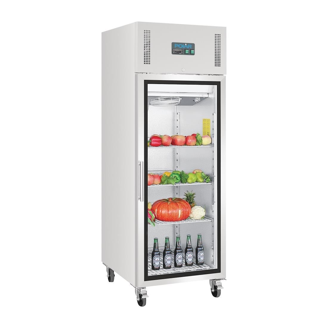 Polar G-Series Gastro Display Glass Door Fridge 600Ltr - White