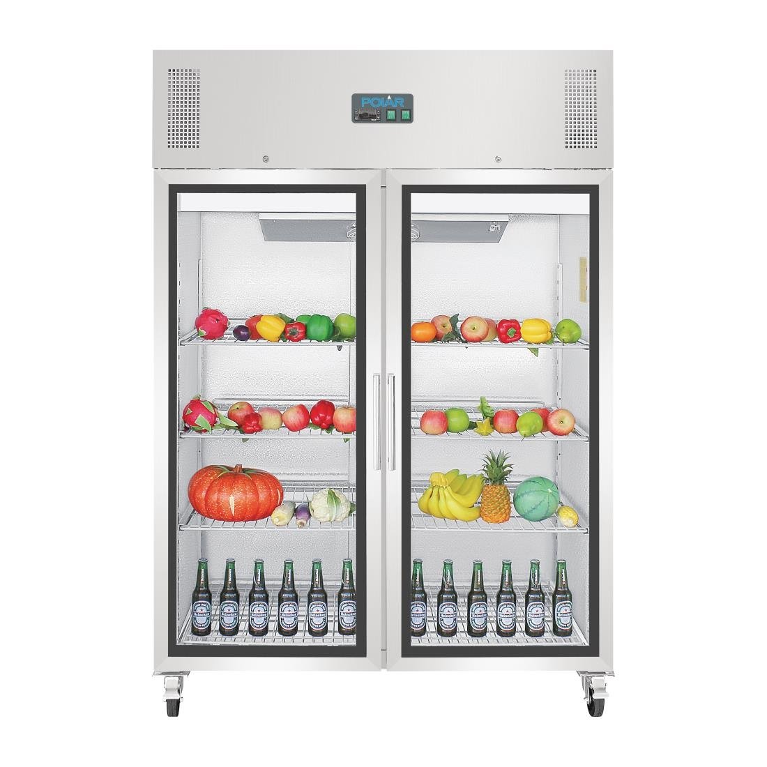 Polar G-Series Gastro Display Glass Door Fridge 1200Ltr