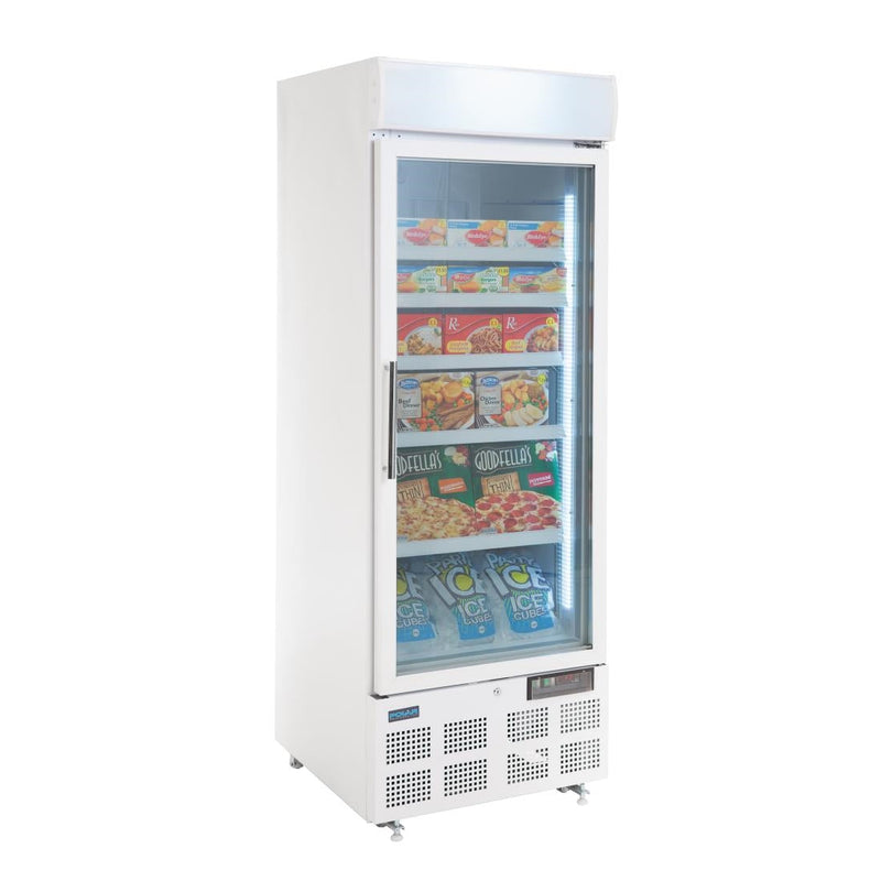 Polar G-Series Upright Display Freezer White 412Ltr