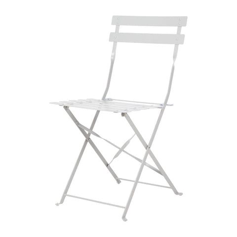 Bolero Grey Pavement Style Steel Folding Chairs (Pack of 2)