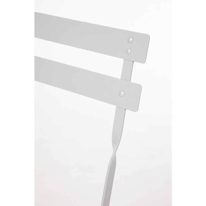 Bolero Grey Pavement Style Steel Folding Chairs (Pack of 2)