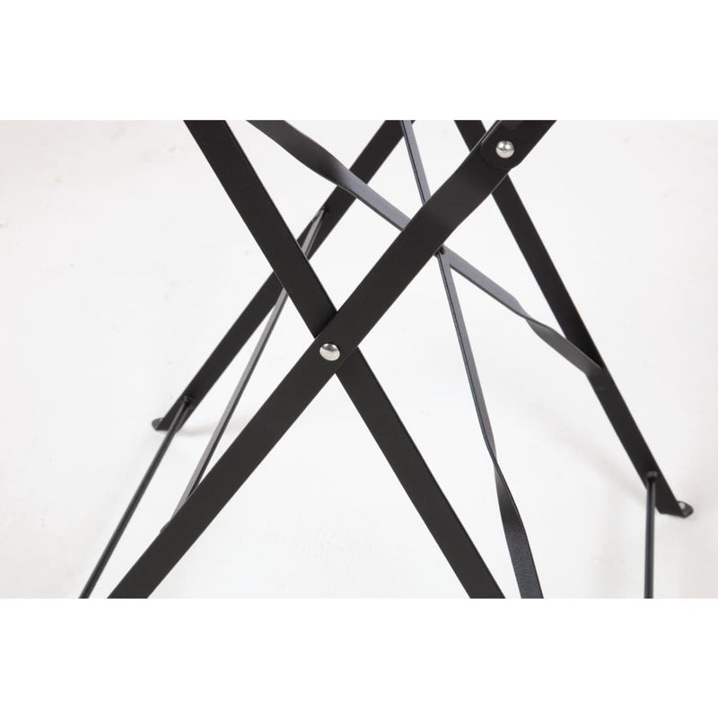 Bolero Black Pavement Style Steel Table 595mm