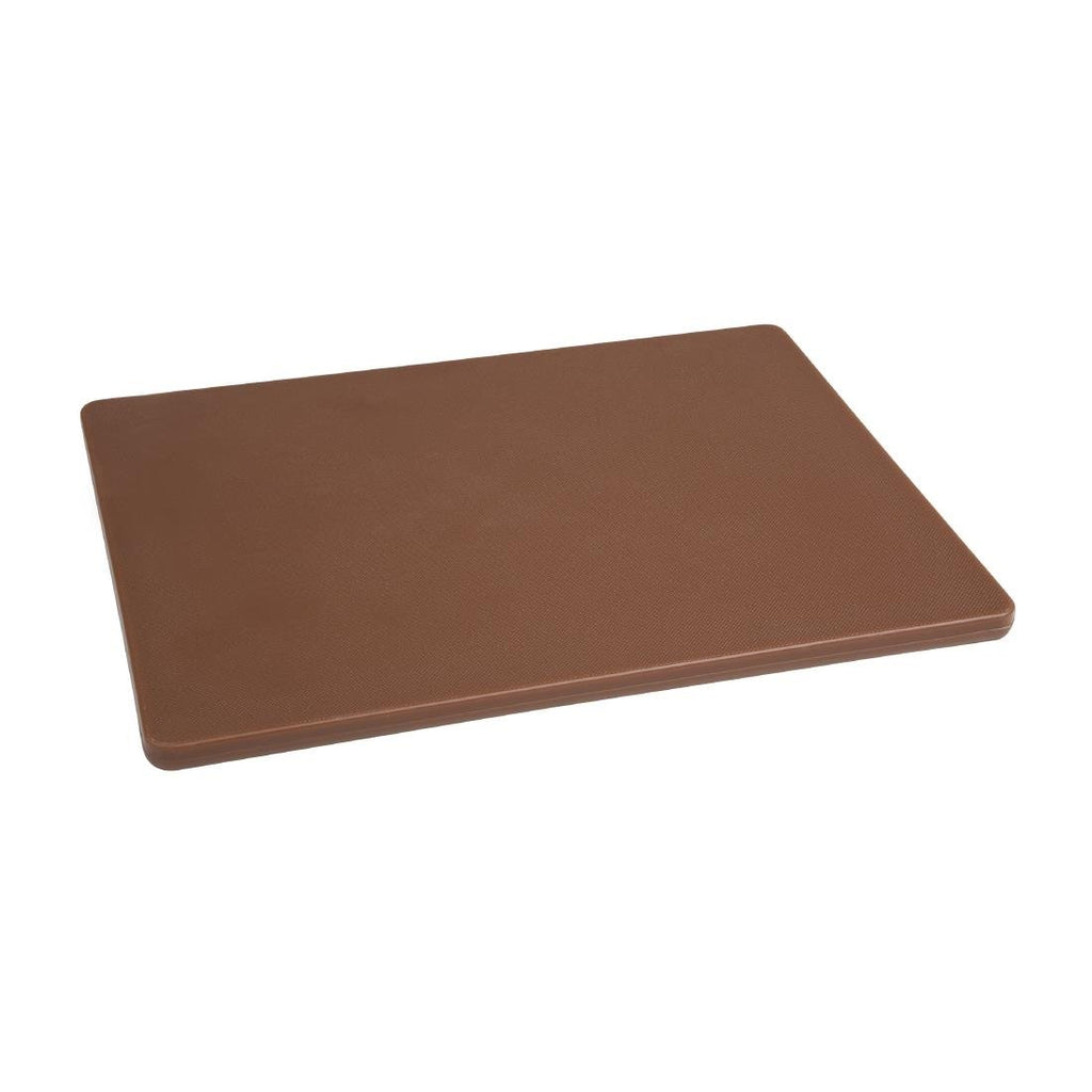 Hygiplas Low Density Chopping Board Brown 305x229x12mm GH792 hygiplas-low-density-chopping-board-brown-305x229x12mm-gh792