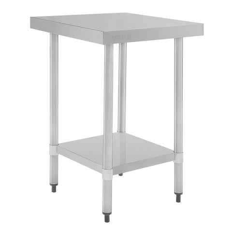 Vogue Stainless Steel Prep Table without Upstand