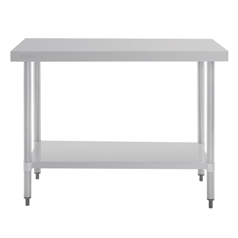 Vogue Stainless Steel Prep Table without Upstand