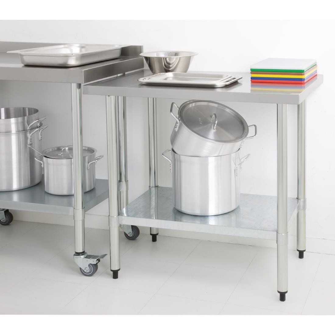 Vogue Stainless Steel Prep Table without Upstand