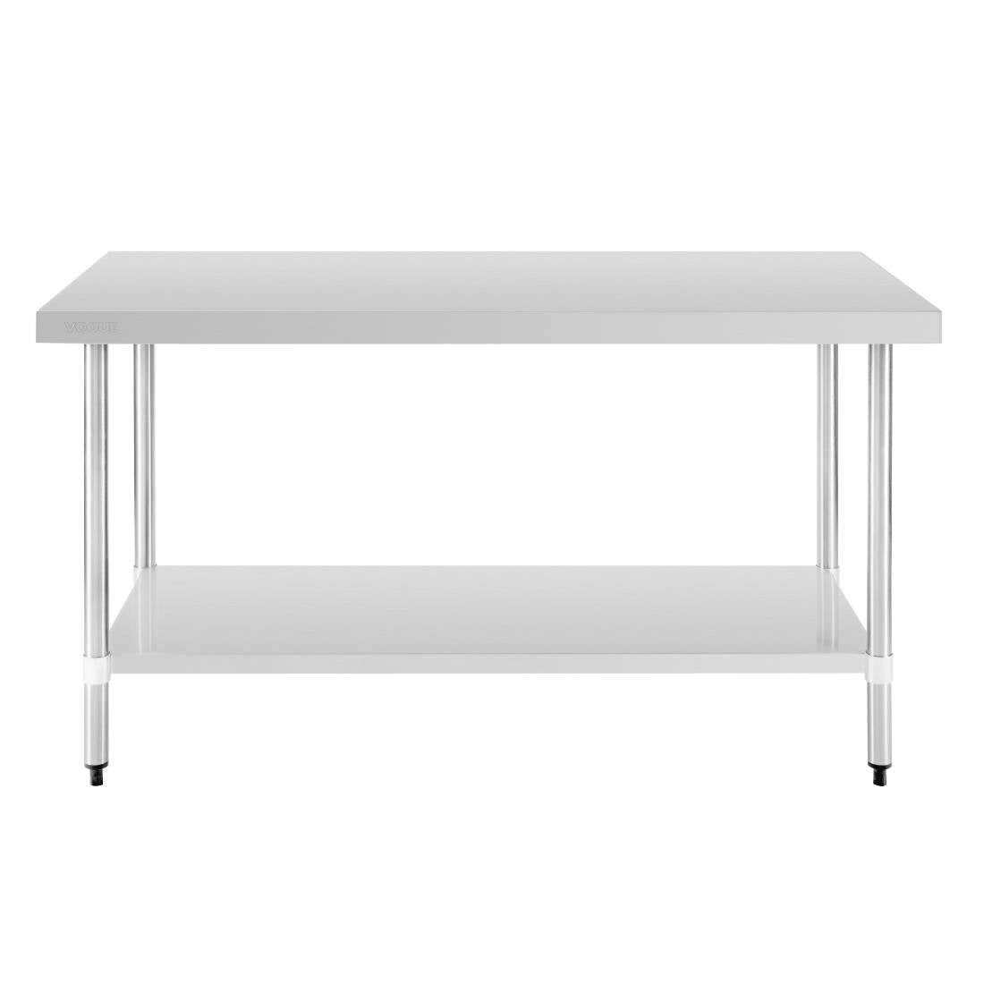 Vogue Stainless Steel Prep Table without Upstand