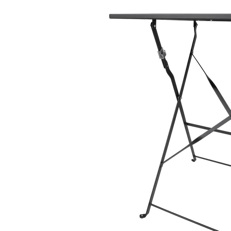 Bolero Black Square Pavement Style Steel Table