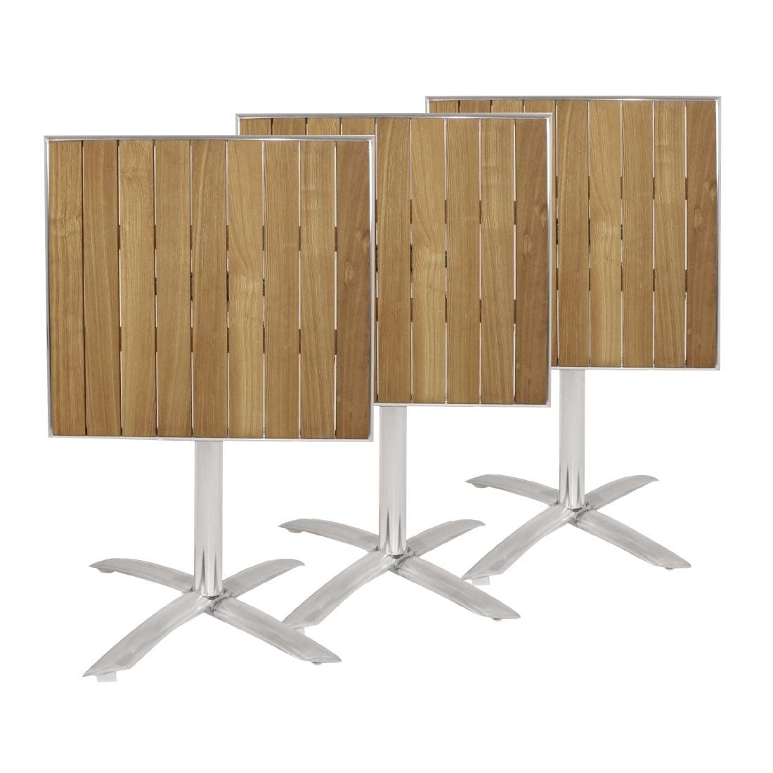 Bolero Ash Flip Top Square Bistro Table 600mm - GK991