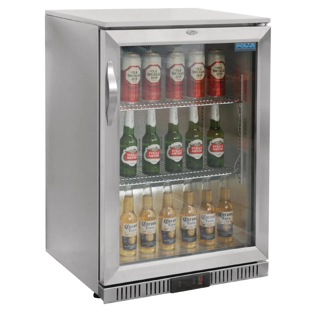 Polar G-Series Counter Back Bar Cooler with Hinged Door Stainless Steel 138Ltr