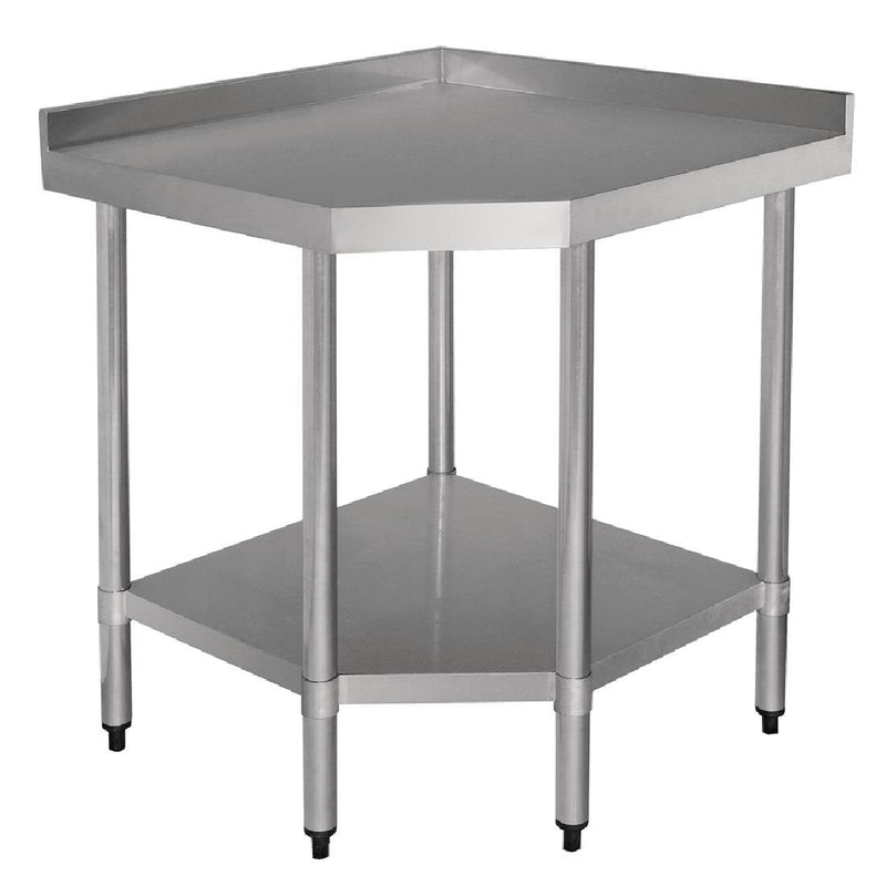 Vogue Stainless Steel Corner Table
