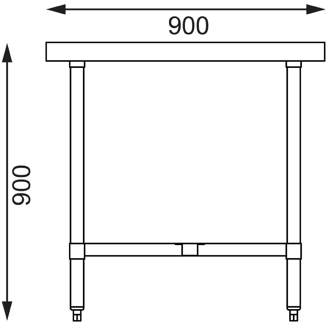 Vogue Stainless Steel Centre Table 1800mm