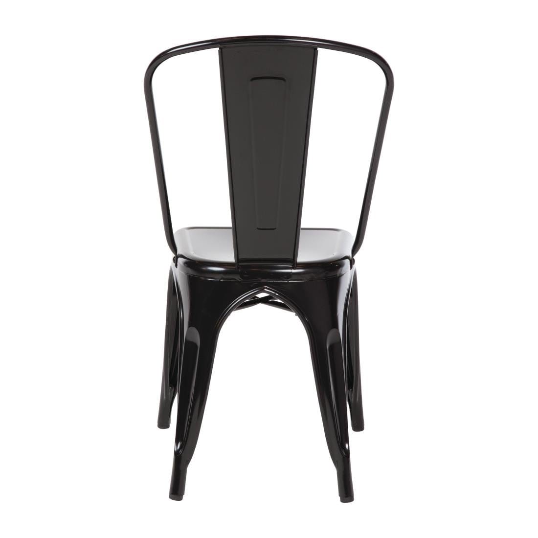 Bolero Black Steel Bistro Side Chair (Pack of 4)