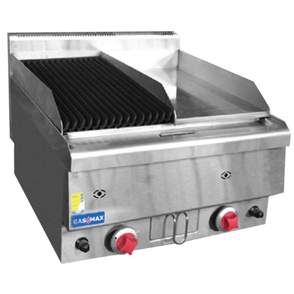 GasMax Gasmax Benchtop Combo 1/2 Char & 1/2 Griddle JUS-TRGH60