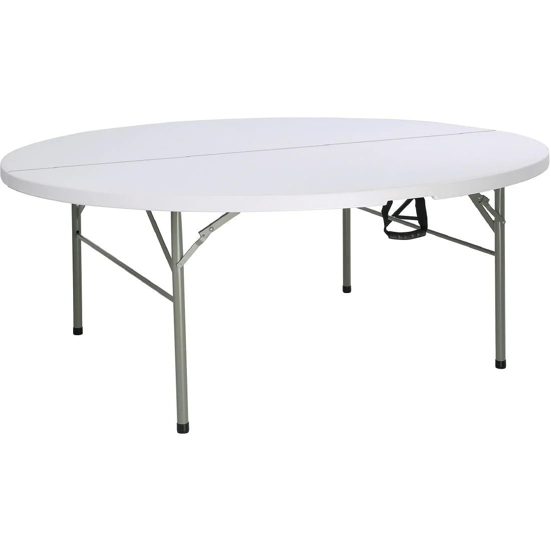 Bolero Round Centre Folding Table 6ft White