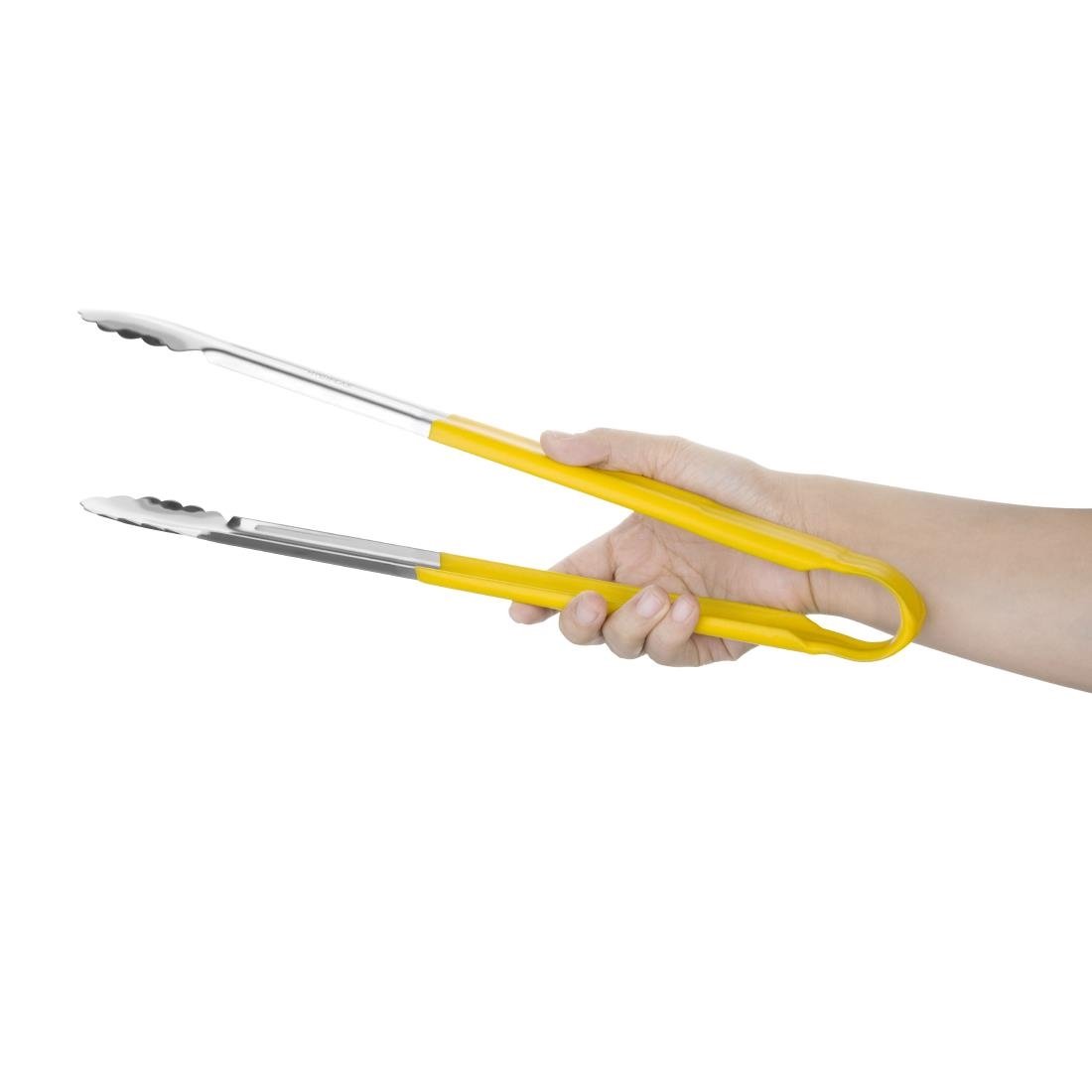 Hygiplas Colour Coded Serving Tong Yellow 405mm