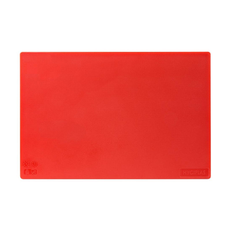 Hygiplas Antibacterial Low Density Chopping Board Red - 450x300x10mm