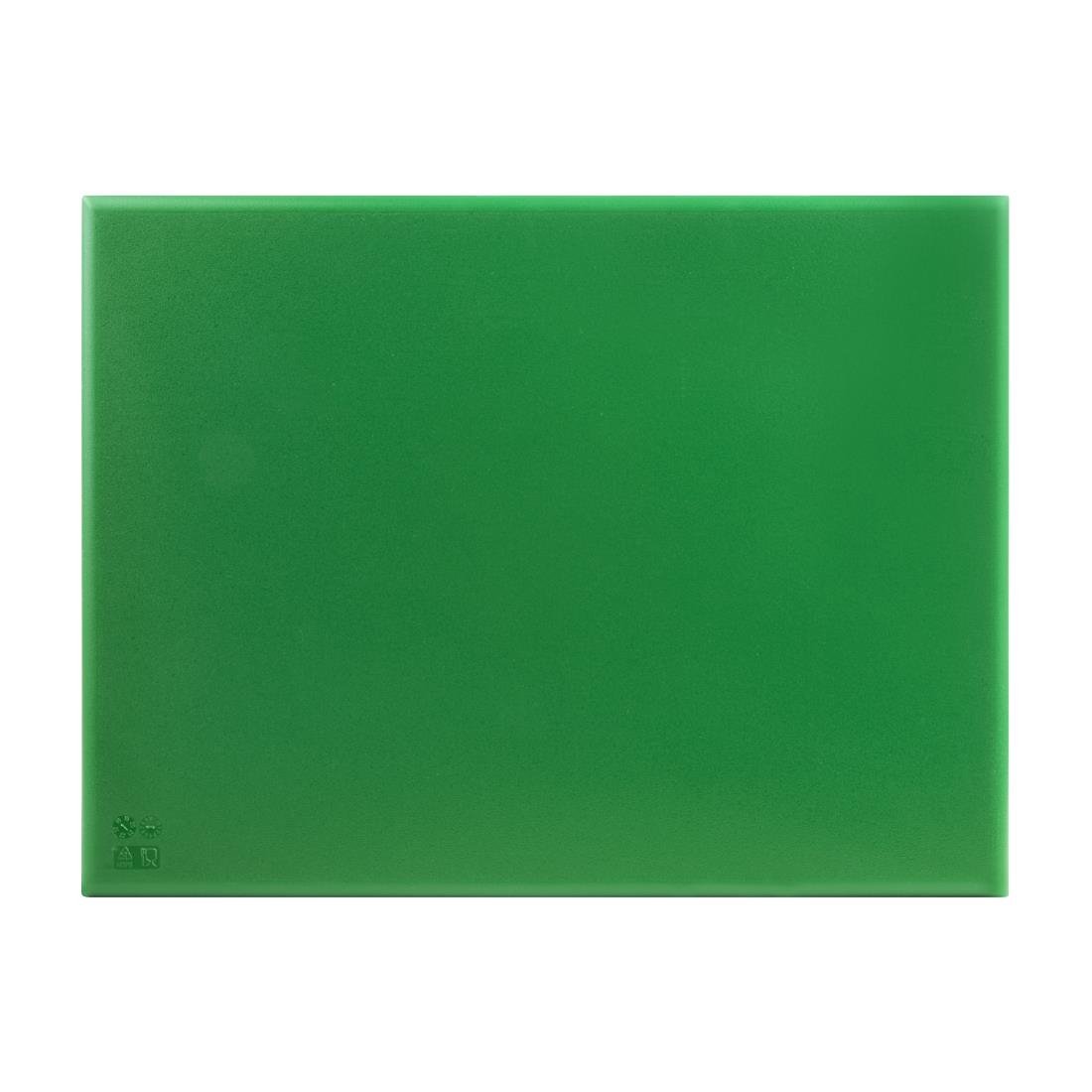 Hygiplas Extra Thick Low Density Chopping Board Green - 600x450x20mm