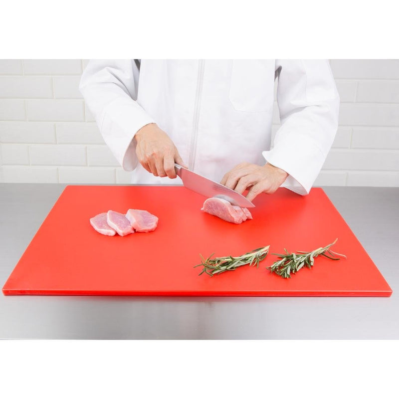 Hygiplas Low Density Chopping Board Red - 600x450x10mm