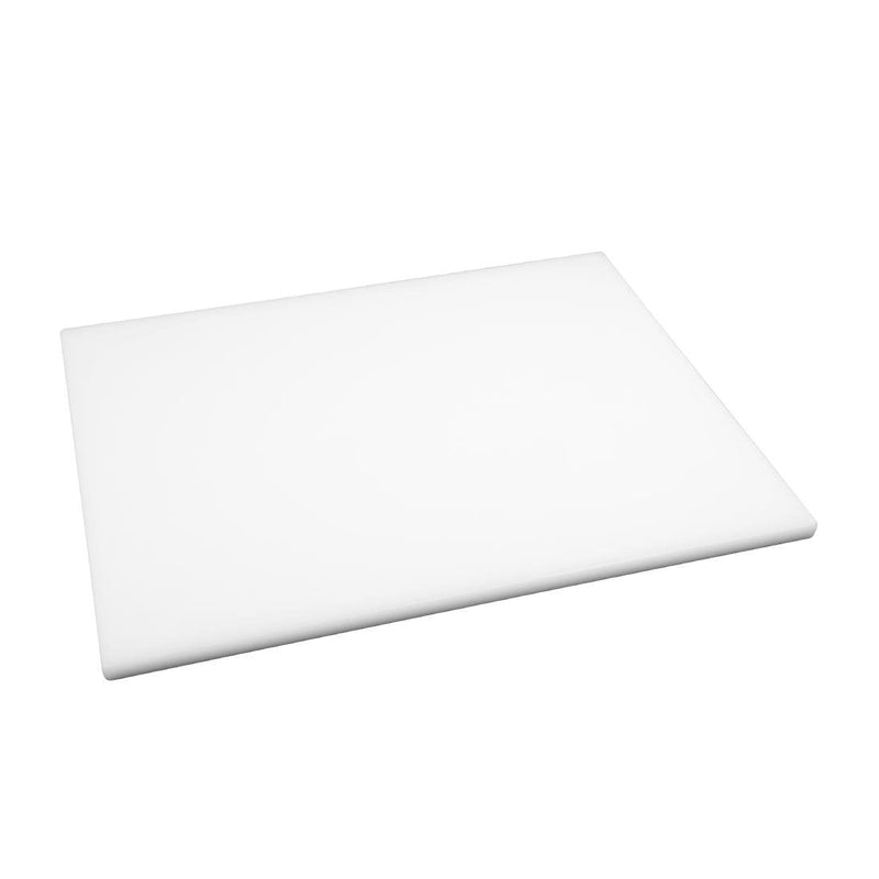 Hygiplas Extra Thick Low Density Chopping Board White - 600x450x20mm