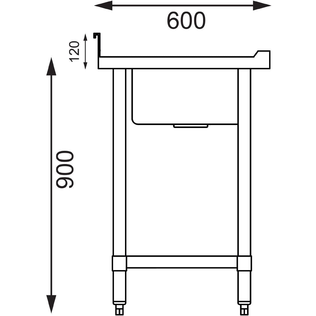 Vogue Single Bowl Sink Double Drainer - 1500mm 90mm Drain