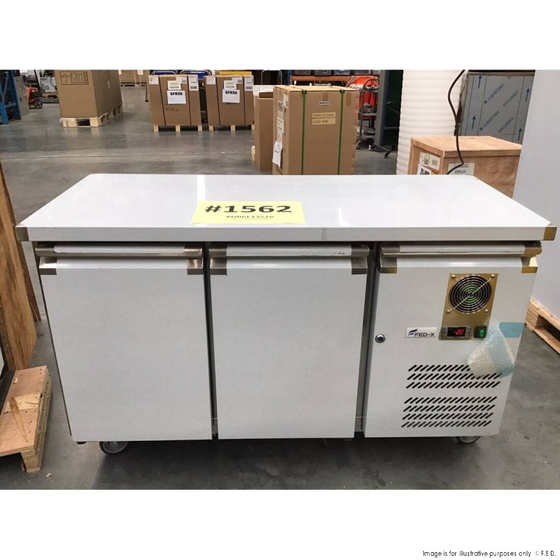 Ex-Showroom: FED-X S/S Two Door Bench Freezer XUB6F13S2V-NSW1562