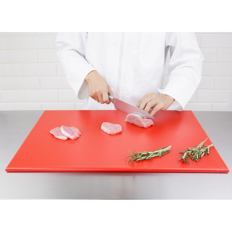 Hygiplas High Density Chopping Board Red - 600x450x12mm