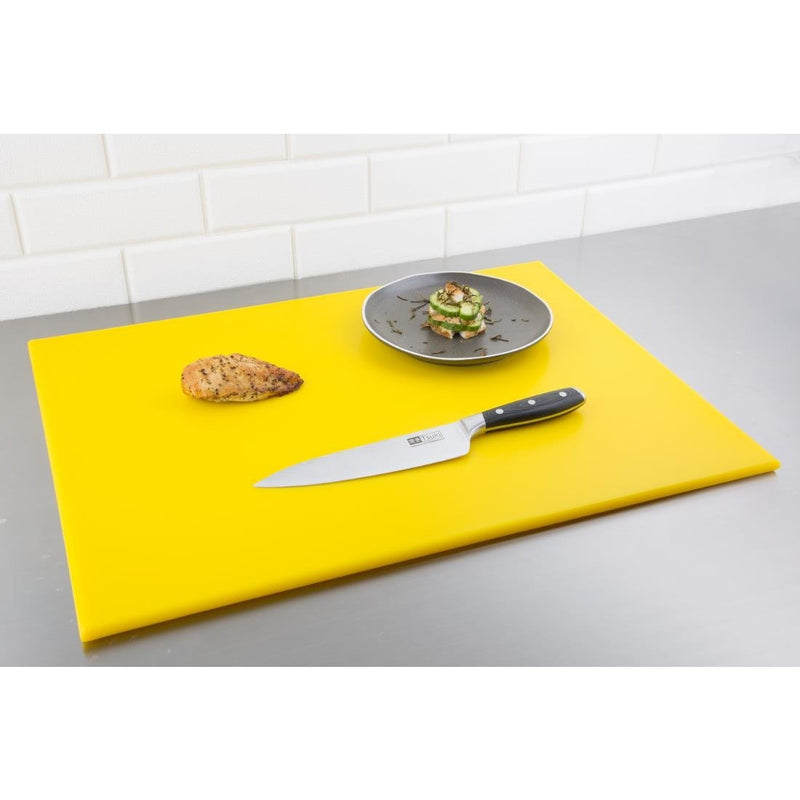 Hygiplas High Density Chopping Board Yellow - 600x450x12mm