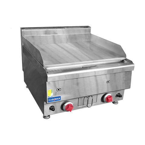 GasMax Gasmax Benchtop 2 Bunner Griddle 600Mm JUS-TRG60LPG