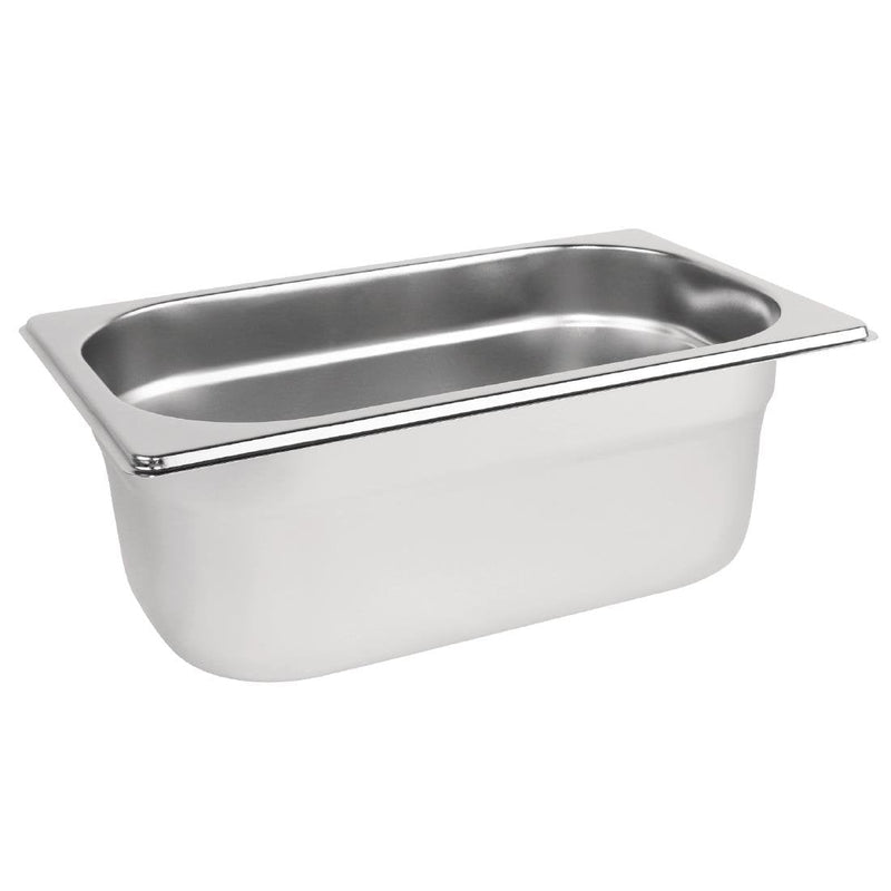 Vogue Stainless Steel 1/4 Gastronorm Tray 100mm