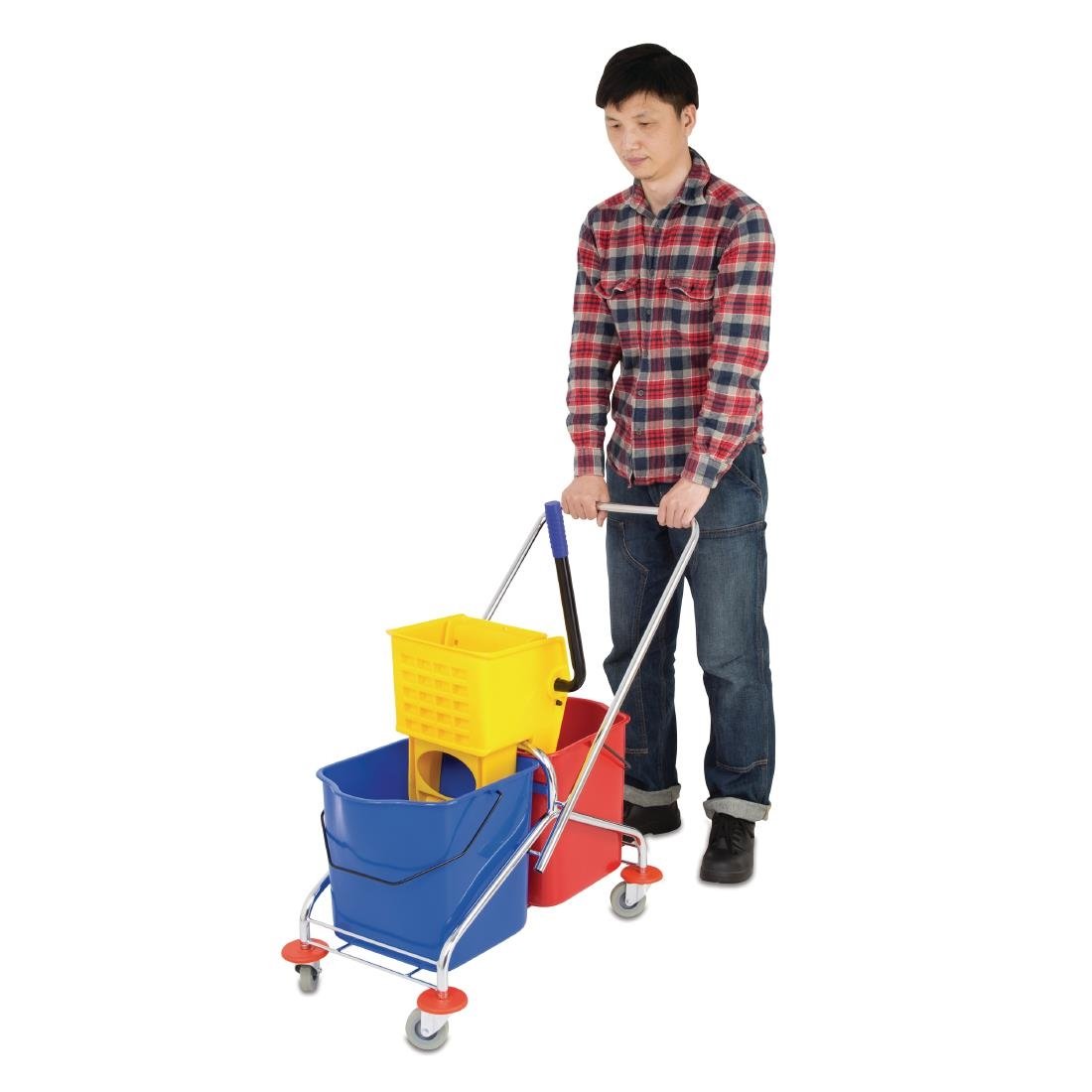 Jantex Dual Bucket Mop Wringer with Frame