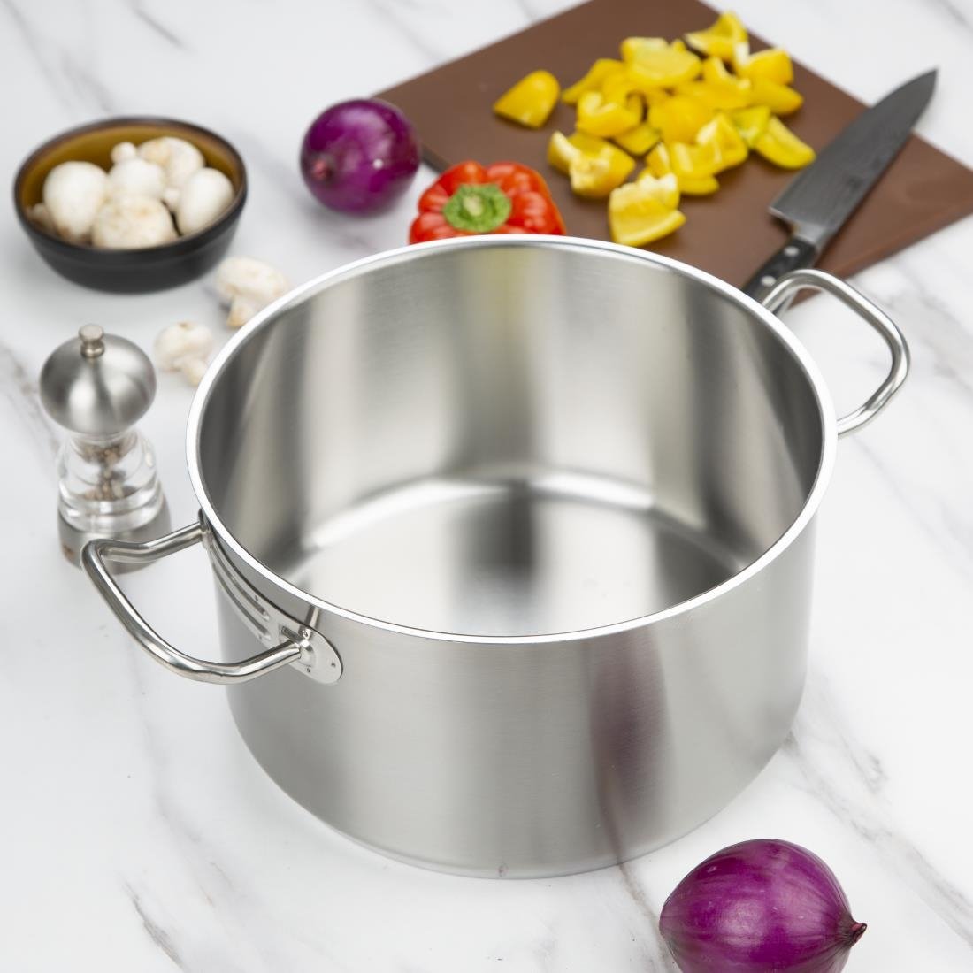 Vogue Stainless Steel Stew Pan 9.5Ltr