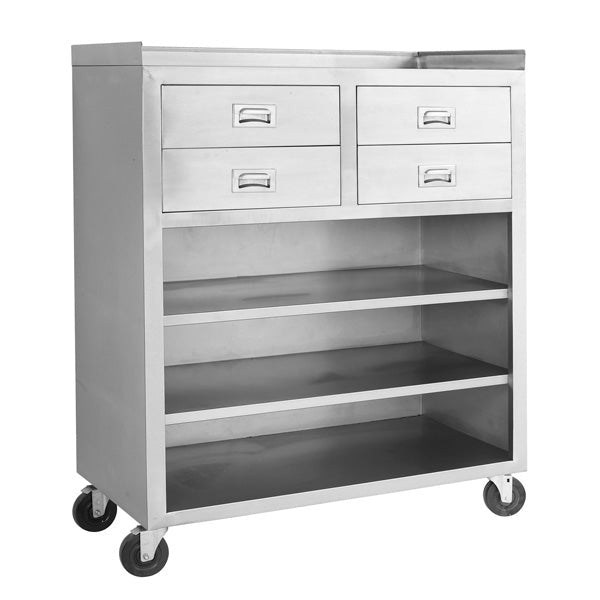 Modular Systems Mobile Cabinet With 4 Drawers And 3 Shelves MS116