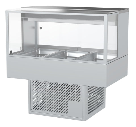 Woodson 3 Module Square Glass Cold Food Display W.CFSQ23