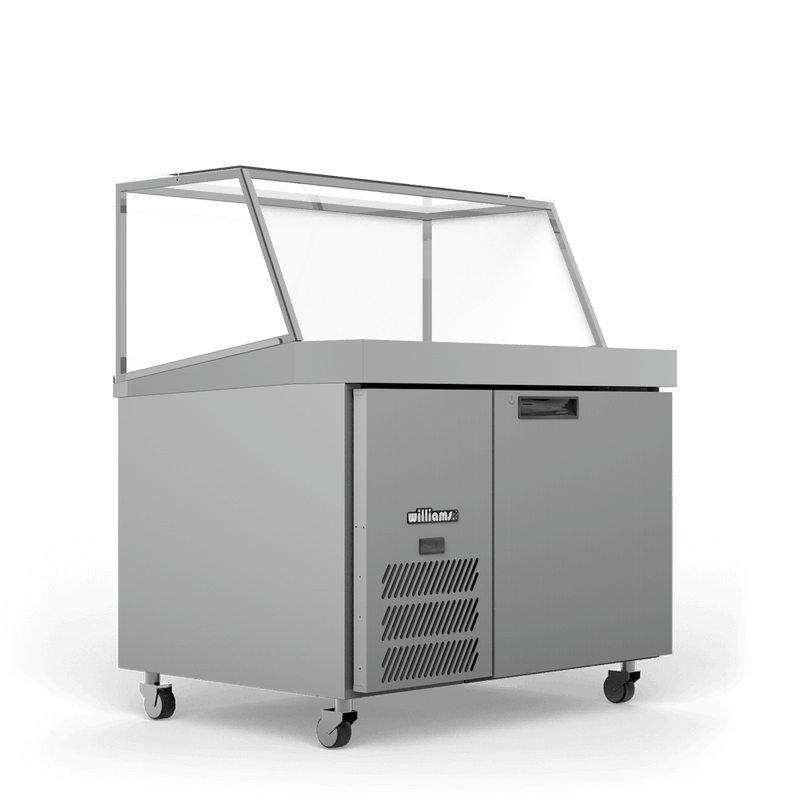 Williams Banksia - One Door Stainless Steel Prep Counter Refrigerator With Angled Blown Air Well