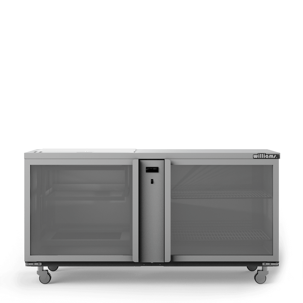 Williams Glass Chiller - Two Door Remote Glass Chiller With Two Shelves - 500 x 500 baskets GC25RGD