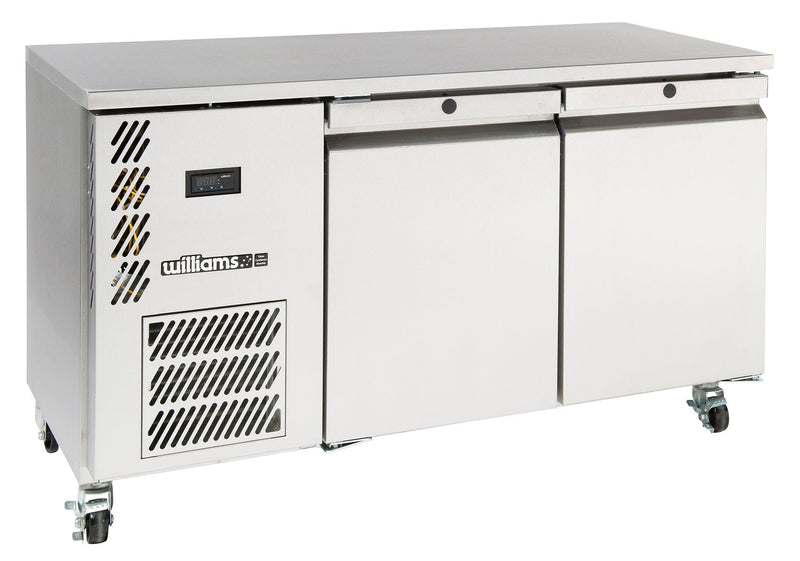 Williams Opal - Two Door Stainless Steel Under Counter Storage Refrigerator