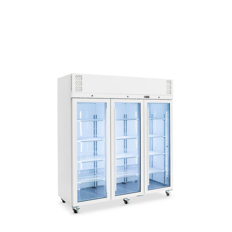 Williams Pearl - Three Door White Colorbond Upright Display Refrigerator