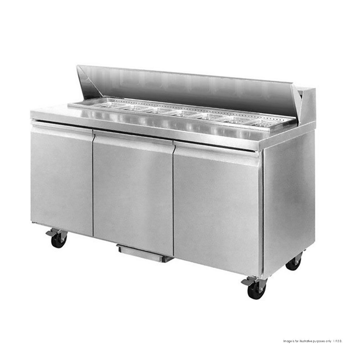 Thermaster Three Door Sandwich Bar SLB150