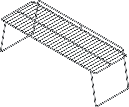 Stainless steel midshelf to suit 2 x 3 pan food bars